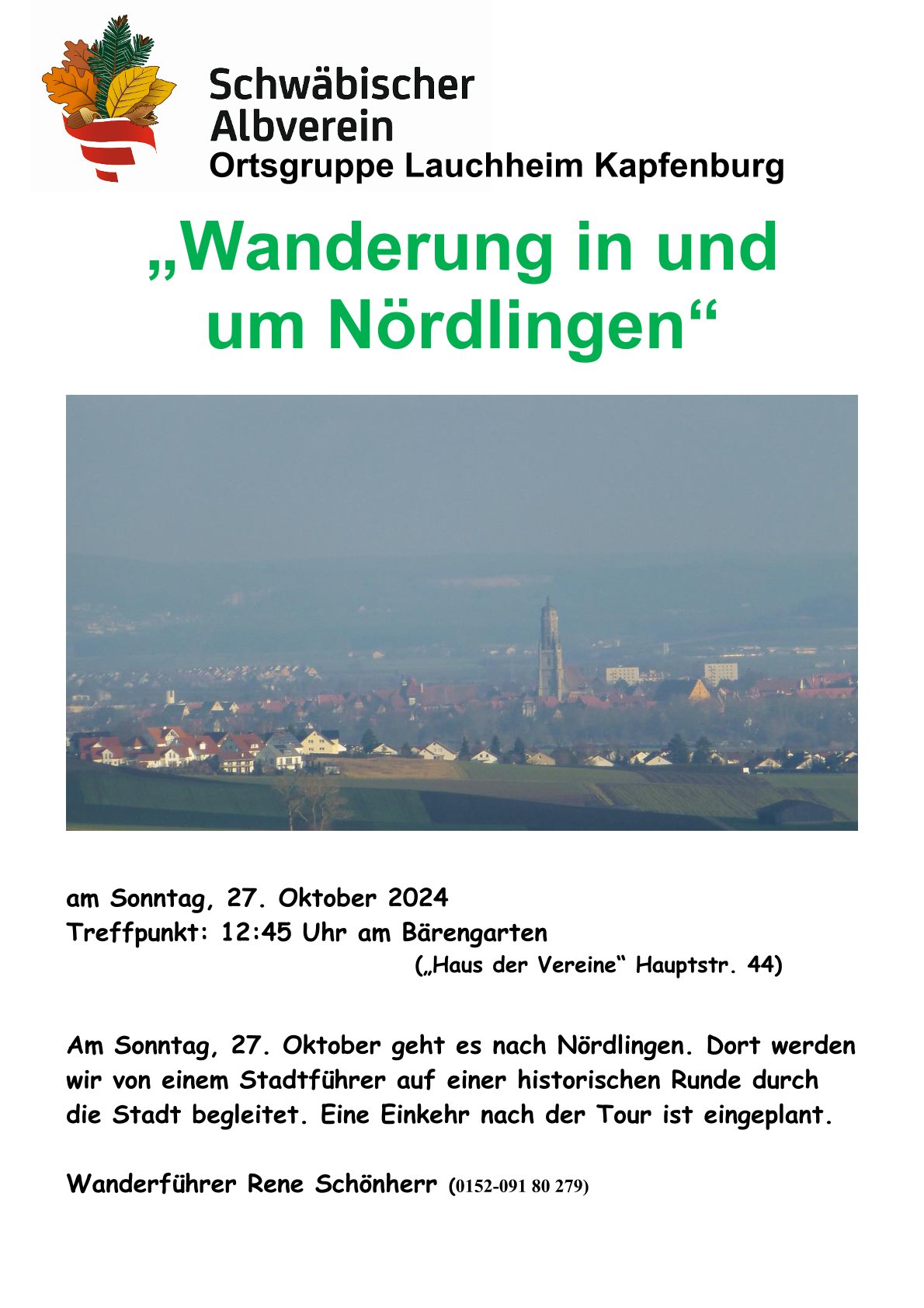 10 d Wanderung in und um Nördlingen