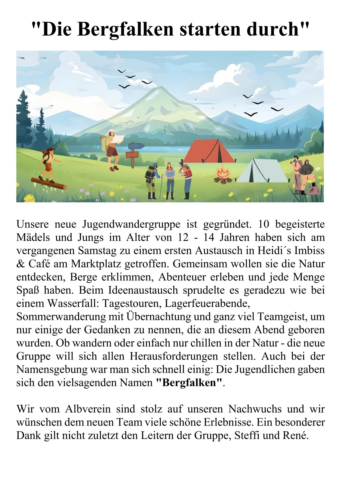 11 d Bergfalken starten durch