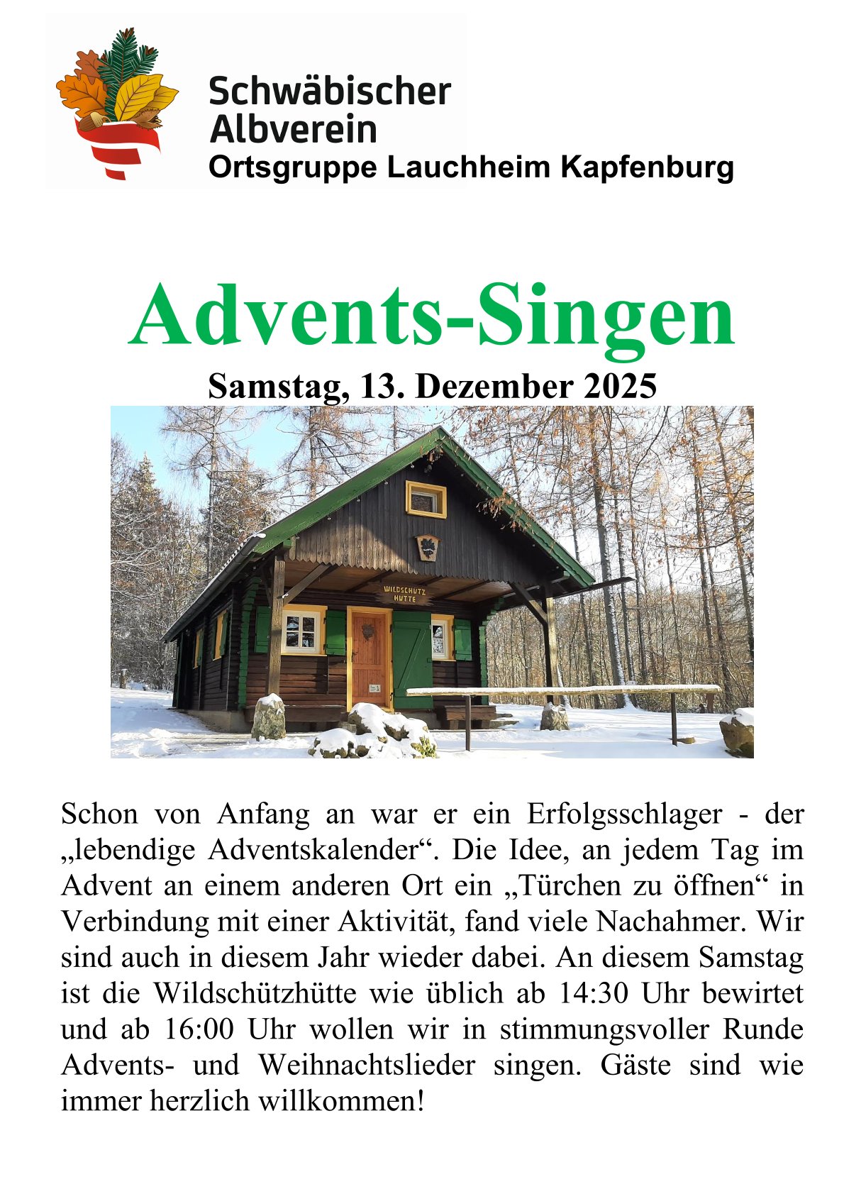12 b Adventsingen in der Wildschützhütte 1