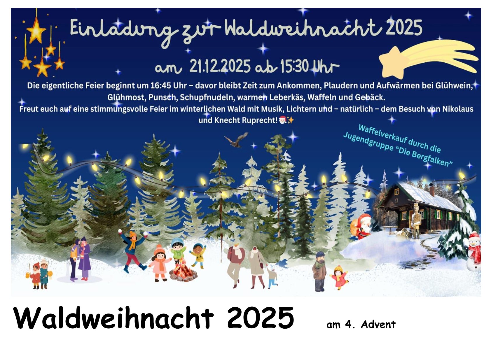 12 c Waldweihnacht Plakat