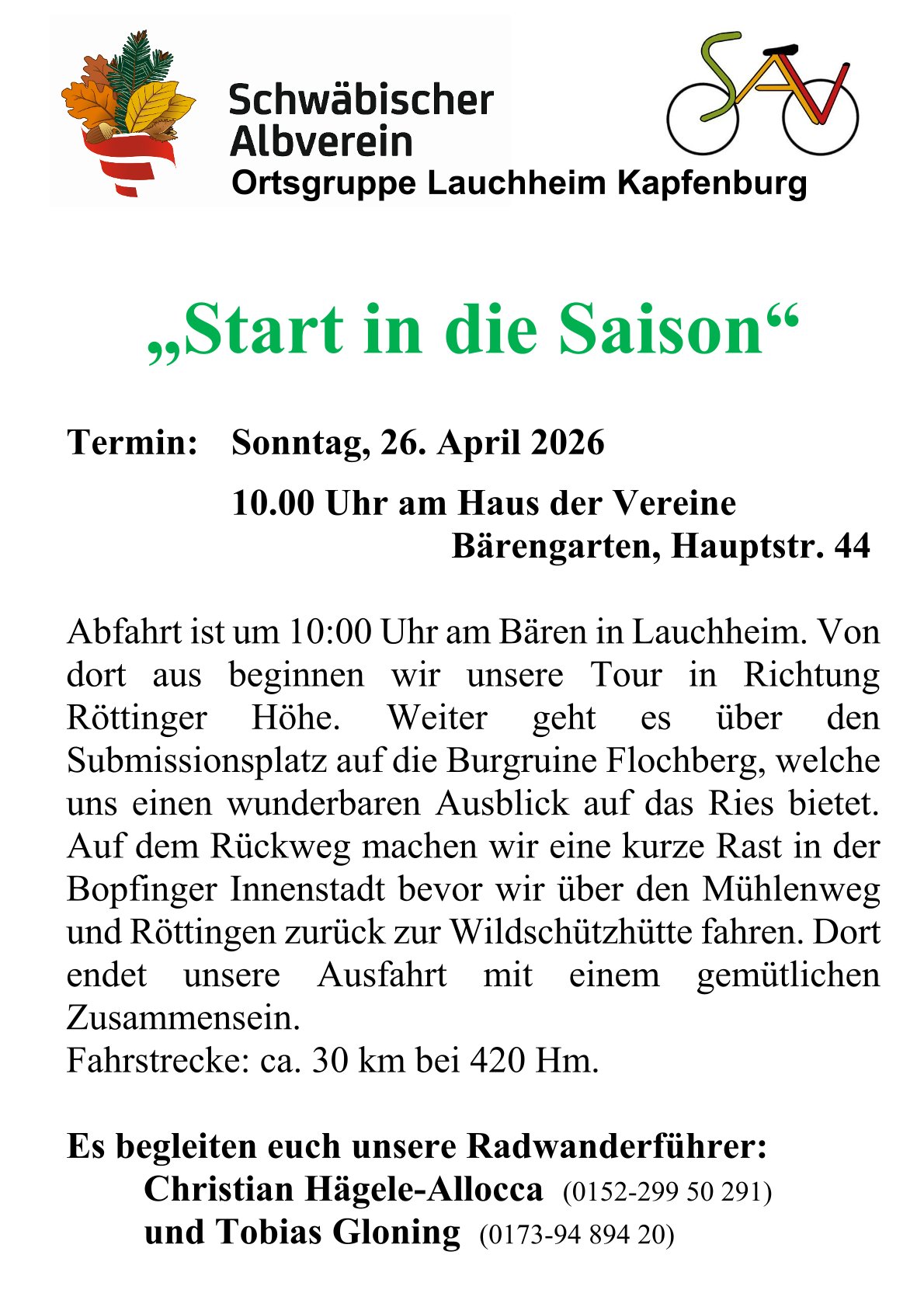 04 c SAV Start in die Saison 2026