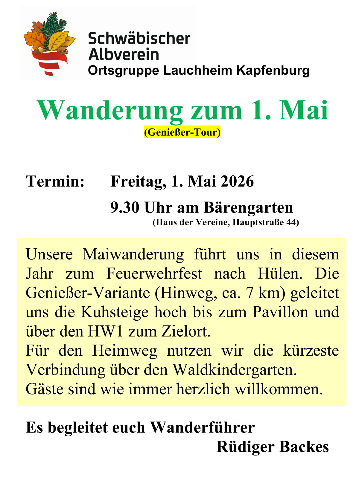 05 b Wanderung zum 1. Mai Genießer Variante Textbeschreibung