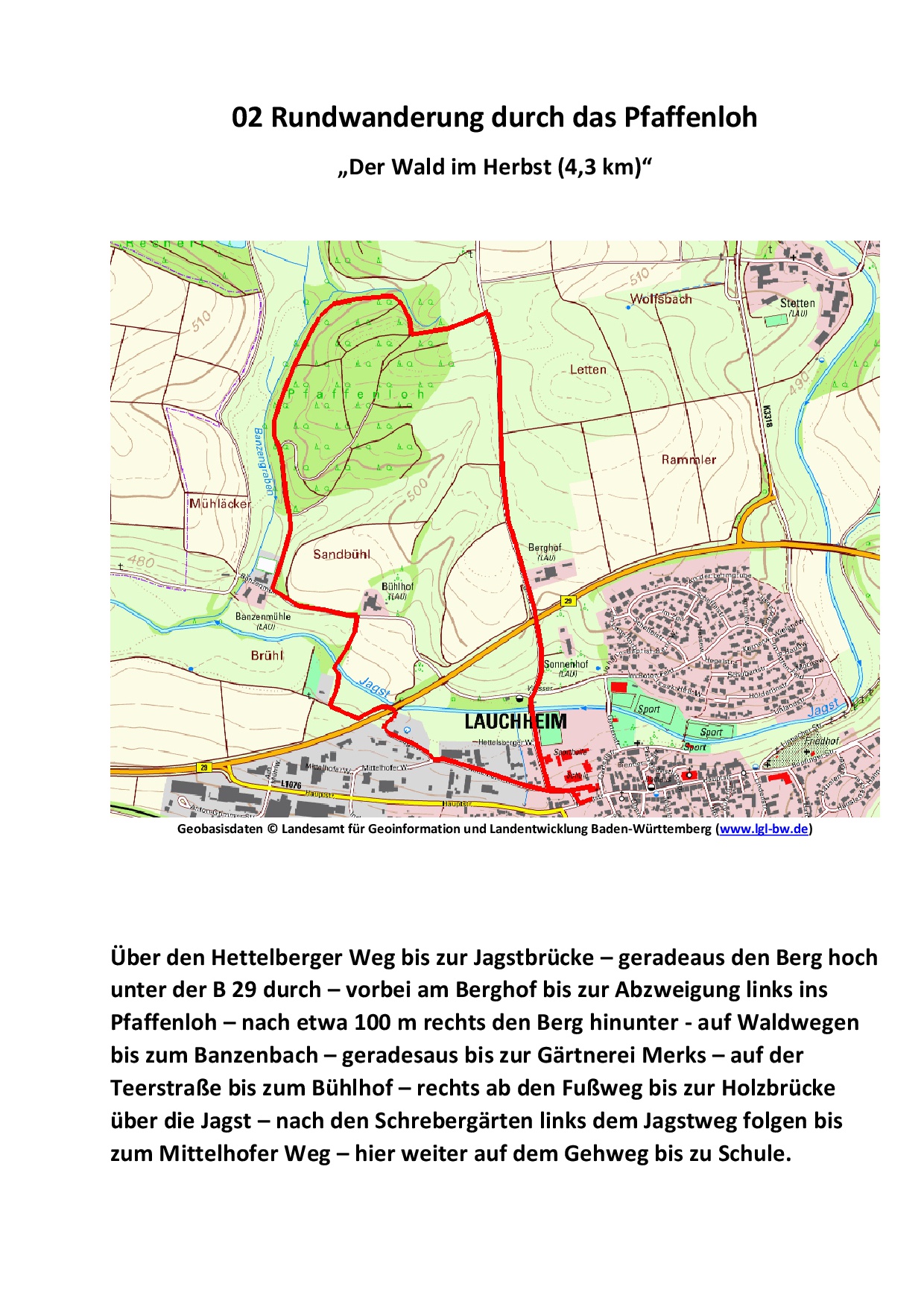 02 Rundwanderung durch das Pfaffenloh 43 km