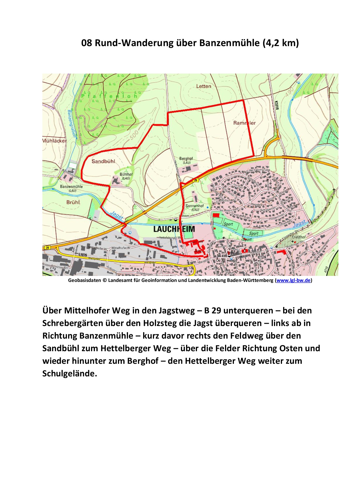 08 Rund Wanderung über Banzenmühle 42 km