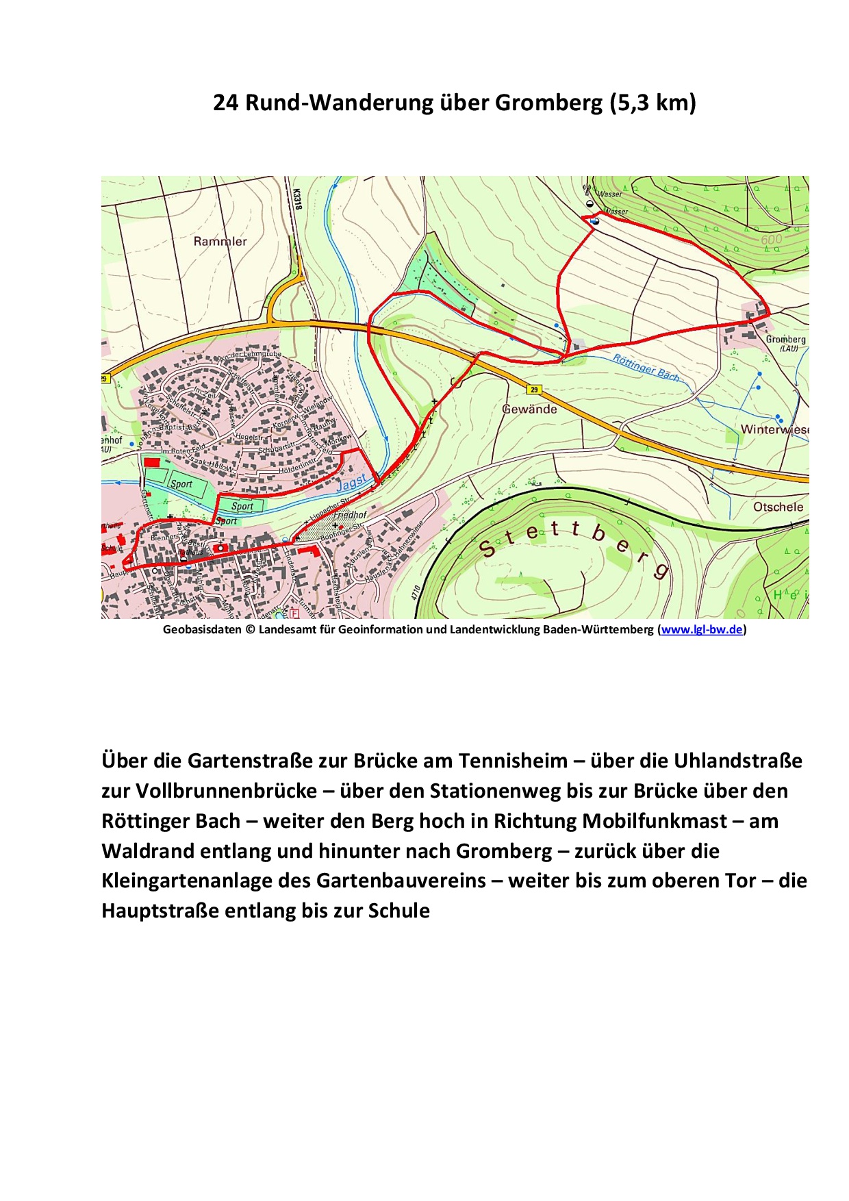 24 Rund Wanderung über Gromberg 53 km